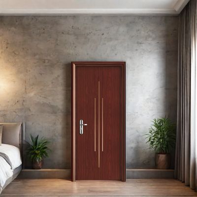 Настраиваемая влагостойкая, устойчивая к термитам, звукоизолирующая пустотелая дверь из ДПК для внутренней отделки