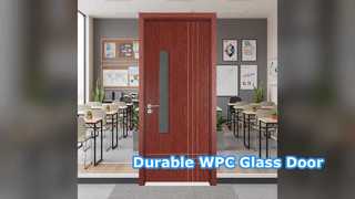 Прочная стеклянная дверь WPC, звукоизоляционная, теплоизоляционная